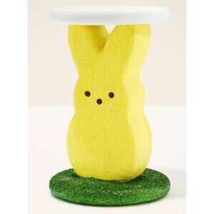 Bath & Body Works PEEPS Bunny Candle Holder Easter Yellow Glitter Marshmallow 3